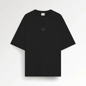 Filling Pieces T-shirt Boxy Embroidered Black
